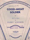 Good-Night Soldier (1943) by Harry Johnson Judy Canova used original piano sheet music score for sale in Australian second hand music shop