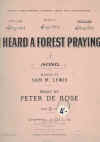 I Heard A Forest Praying (1937) sheet music