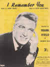 I Remember You (1962) Frank Ifield used sheet music