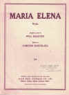 Maria Elena (1941) sheet music