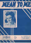 Mean To Me used sheet music
