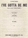 I've Gotta Be Me 1967 sheet music