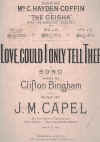 Love Could I Only Tell Thee from 'The Geisha' (c.1920) sheet music
