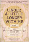 Linger A Little Longer With Me from 'A Naughty Princess' (1921) sheet music