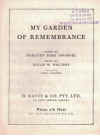 My Garden Of Remembrance by Dorothy Rose & Emanuel Oscar W Walters used sheet music