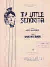My Little Senorita (1954) song by John Wheeler Werner Baer 
used original piano sheet music score for sale in Australian second hand music shop