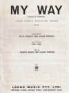 My Way (Comme d'Habitude) (1967) sheet music