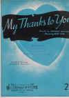 My Thanks To You sheet music