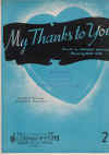 My Thanks To You used sheet music
