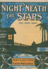 Night 'Neath The Stars (1925) song by Varney Desmond Monk (Isabel Varney Desmond Peterson) Australian composer & songwriter 
used original piano sheet music score for sale in Australian second hand music shop