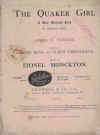 The Quaker Girl Vocal Score