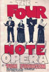 Tom Johnson The Four Note Opera Vocal Score used vocal score for sale in Australian second hand music shop