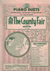 At The Country Fair (march) for Grade 1-2 piano duet by G Martin arranged by Calvin Grooms (1937) Century Certified Edition No.3084 
used original piano duet sheet music score for sale in Australian second hand music shop