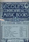 Cole's Commonwealth Music Books No. 9 Popular Piano Pieces used oversize piano book for sale in Australian second hand sheet music shop