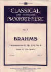 Brahms Intermezzo in E Op.116 No.4 sheet music