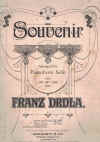 Franz Drdla Souvenir for Piano Solo sheet music