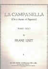 Franz Liszt La Campanella (On A Theme Of Paganini) sheet music