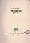 Prokofieff Mazurka Op.12 No.1 sheet music