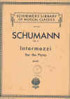 Schumann Intermezzi For The Piano Op. 4 sheet music