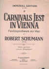 Robert Schumann Carnivals Jest In Vienna Op.26 sheet music