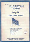 John Philip Sousa El Capitan March used sheet music