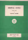Simple Aveu (Song Without Words) by Francis Thome Op.25 sheet music