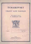 Tschaikowsky Chant Sans Paroles Op.2 No.3 sheet music