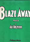 Blaze-Away March for piano composed by Abe Holzmann used original piano sheet music score for sale in Australian second hand music shop