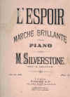 L'Espoir (march brillante) by M Silverstone (Geo. S Melville) (c.1900) used piano sheet music score for sale in Australian second hand music shop