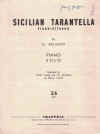 Sicilian Tarantella (Fischiettando) piano solo by G Balsamo (1949) recorded Victor Young and his Orchestra 
used original piano sheet music score for sale in Australian second hand music shop