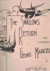 The Swallows Return by Georg Marcel used original piano sheet music score for sale in Australian second hand music shop