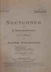 Nocturnes by Edward Teschemacher Set to Music by Wilfred Sanderson piano songbook (1911) used piano song book for sale in Australian second hand music shop