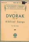 Dvorak Op.99 Biblical Songs for High Voice and Piano songbook Schirmer's Library of Musical Classics Vol.1824 
used piano lieder song book for sale in Australian second hand music shop