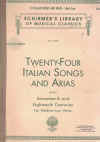 Twenty-Four Italian Songs And Arias of the Seventeenth and Eighteenth Centuries for Medium Low Voice ISBN 0793515149 Schirmer's Library of Musical Classics No.1723-B2 
used piano lieder song book for sale in Australian second hand music shop