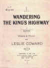 Wandering The King's Highway 1935 sheet music