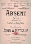Absent (in G) (1927) sheet music
