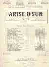 Arise, O Sun (in E flat) (1921) sheet music