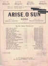Arise, O Sun (in F)(1921) sheet music