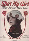 She's My Girl (From My Own Home Town) 1923 sheet music