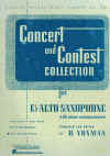 Concert and Contest Collection for Eb Alto Saxophone with Piano Accompaniment compiled edited by H Voxman Score and Part HL04471700/HL04471690 
used saxophone music book for sale in Australian second hand music shop