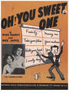 Oh! You Sweet One (The Schnitzelbank Song) sheet music