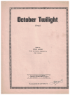 October Twilight sheet music