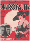Oh! Rosalita (1931) sheet music