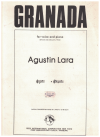 Agustin Lara: Granada for Voice and Piano (1950) sheet music