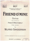 Friend O' Mine (in G) (1913) sheet music