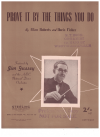 Prove It By The Things You Do sheet music