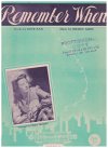 Remember When (1945) sheet music