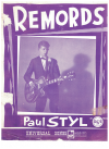 Remords (1963) by Pol Stebeloir arr Toni Sergo Paul Styl used original piano sheet music score for sale in Australian second hand music shop