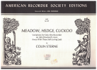 Meadow Hedge Cuckoo Variations for Solo Alto Recorder on John Dowland's Ayre 'Away With These Self-Loving Lads' by Colin Sterne (1978) American Recorder Society Editions ARS No.87 
used recorder music for sale in Australian second hand music shop