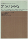 Johann Christian Schickhardt 24 Sonatas In All Keys For Alto Recorder And Bass Continuo Volume 1 edited By Walter Bergmann Frans Bruggen (1976) Score and Parts 
used recorder music for sale in Australian second hand music shop